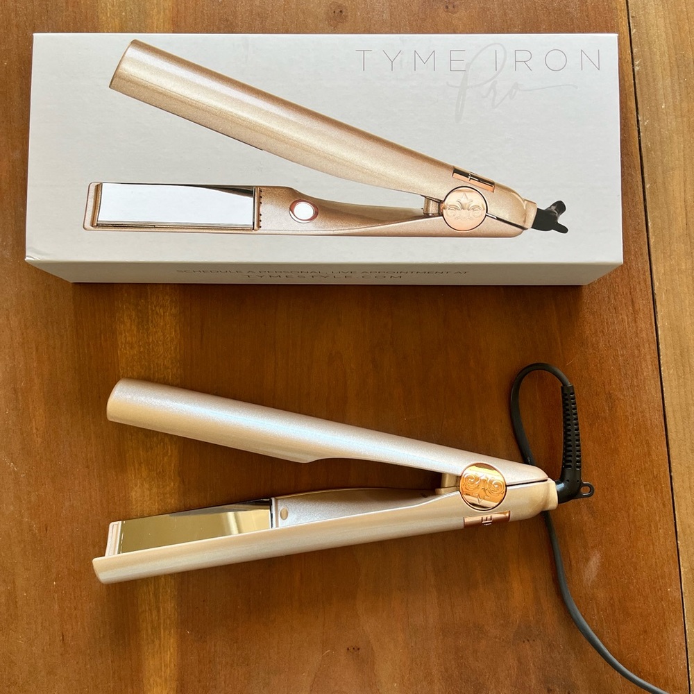TYME Rose Gold Hair Straightener Flat Iron